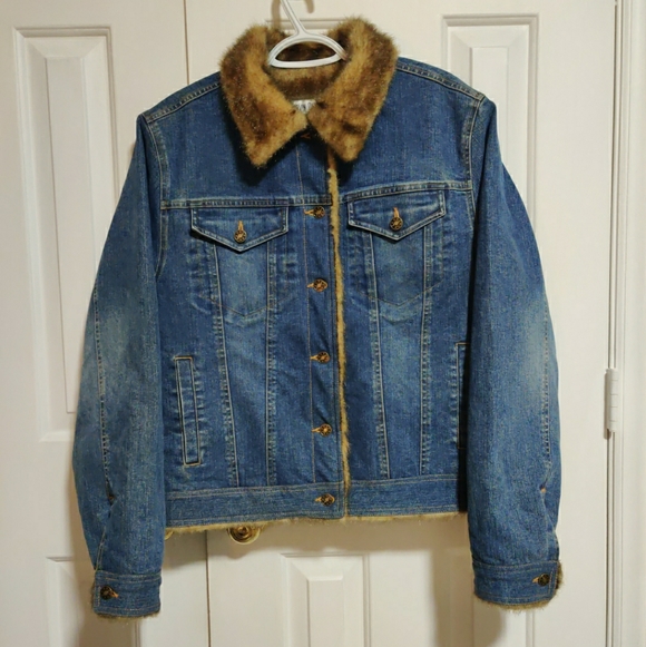 Marvin Richards Jackets & Blazers - Marvin Richards 1990’s Faux Fur Vintage Denim Jacket